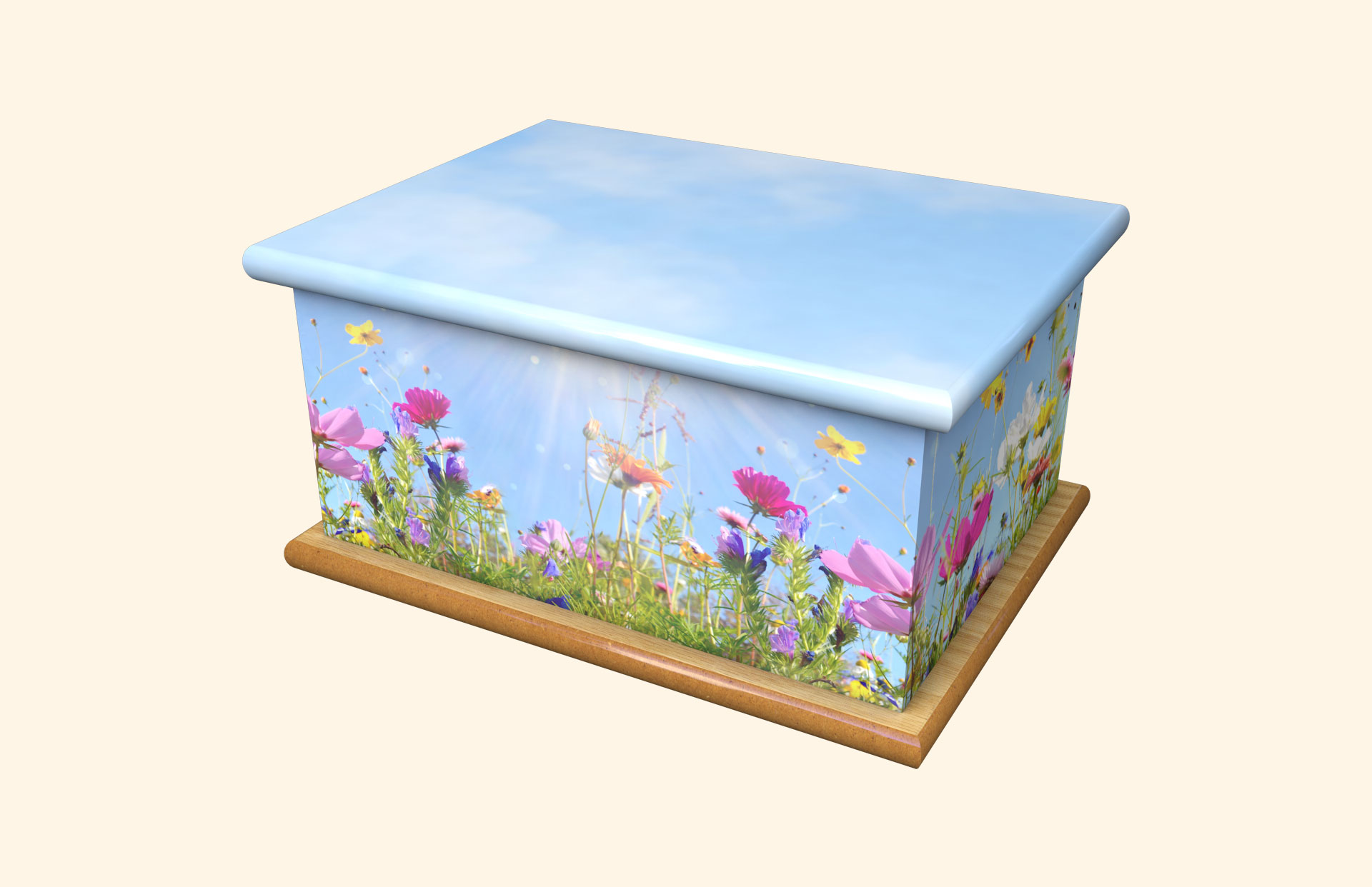 Hazy Days adult ashes casket